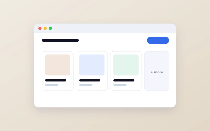 Online store product grid illustration